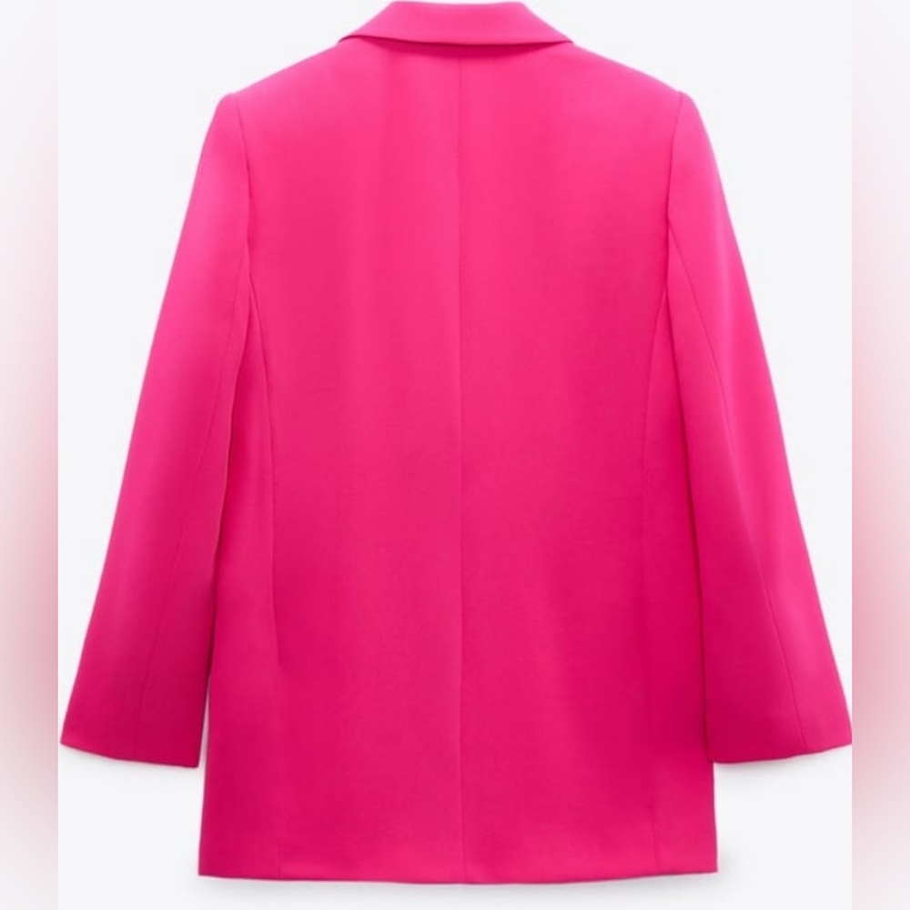 Zara Oversized Fuchsia Blazer - Picture 2 of 8